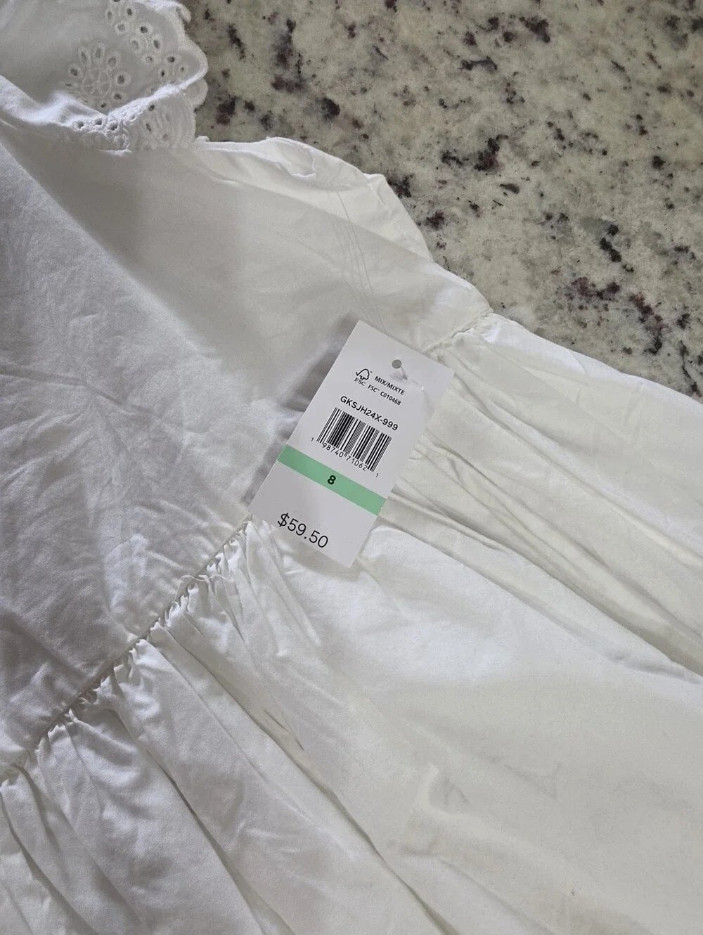 GAP White Eyelet Ruffle Strap Dress for Girls